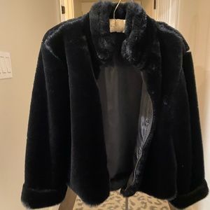 Faux Fur Gap brand size 2 zip up jacket